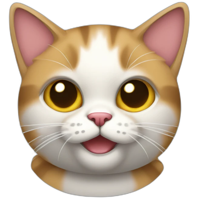 Gato fuerte con chupete en la boca emoji