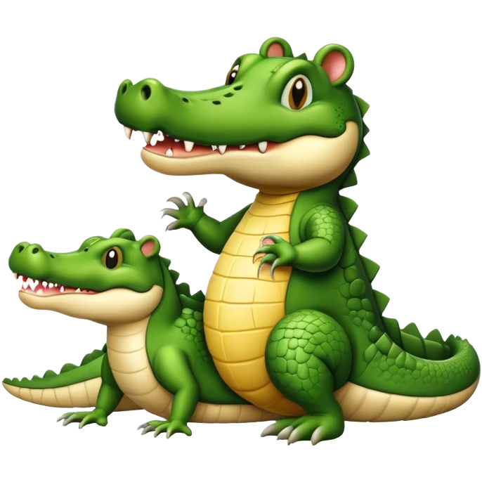 Medieval crocodile and mouse emoji