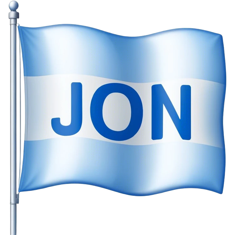 A flag that says Jon on it emoji
