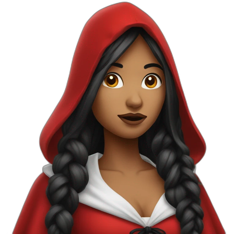 red-ridding-hood-with-long-black-strait-hair-with-white-break emoji