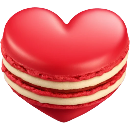 Red heart shaped macaroon  emoji