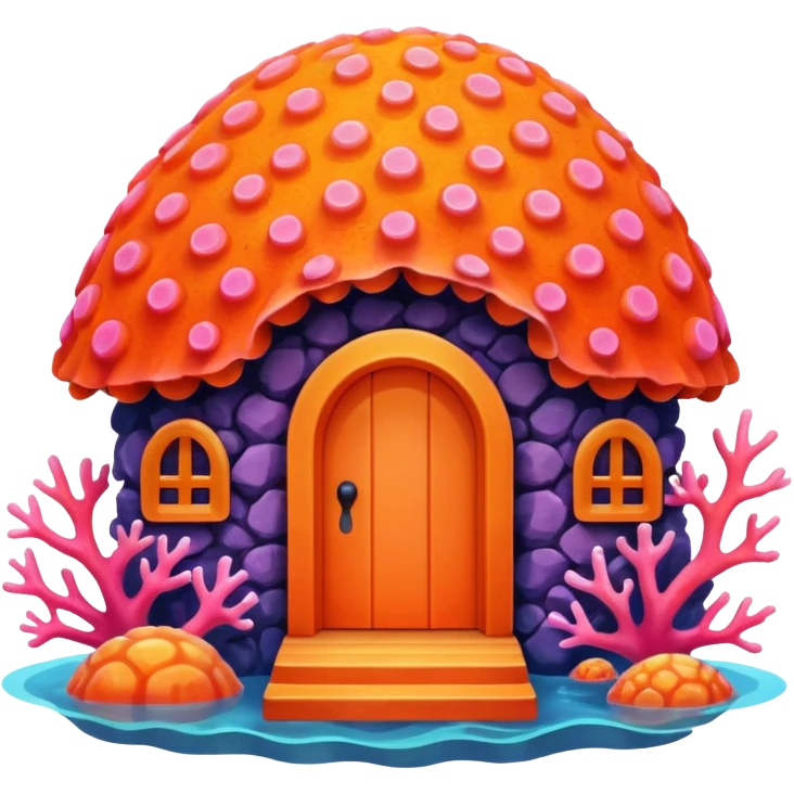 Coral shelter emoji