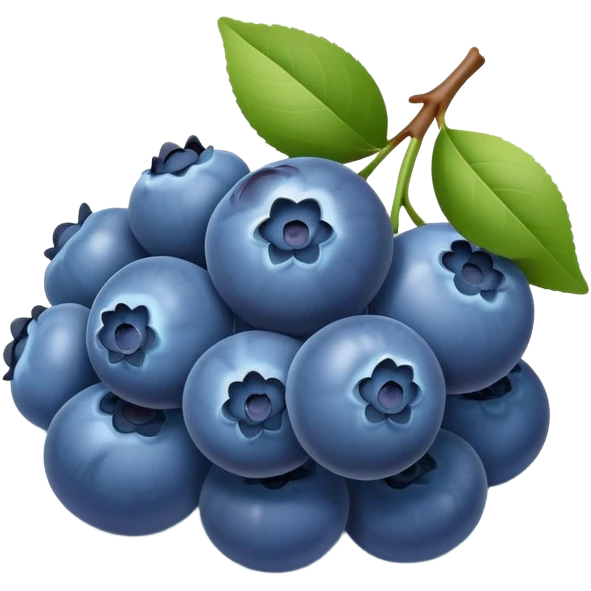 fresh juicy blueberries emoji