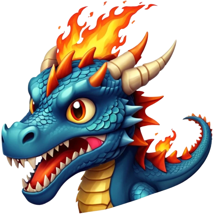 a scary dragon emoji