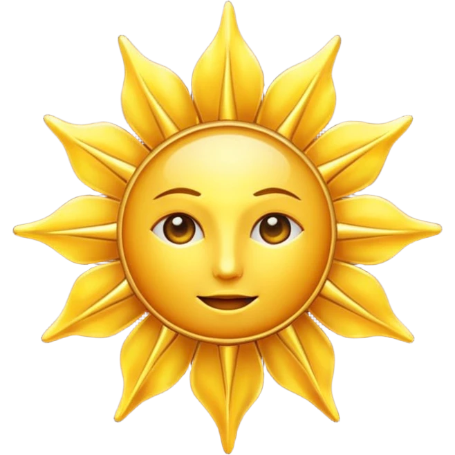 Gold sun emoji