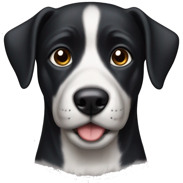a black-haired dog with erect ears emoji