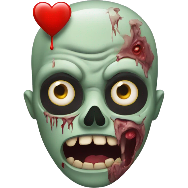 zombie with a heart over his head emoji