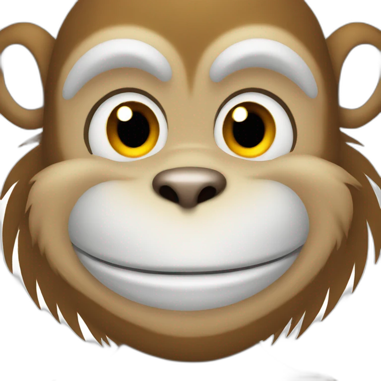 Monkey smile with one close ey emoji