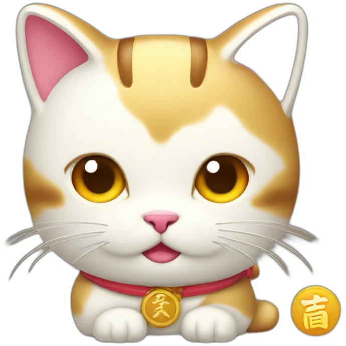 Lucky cat Japanese emoji