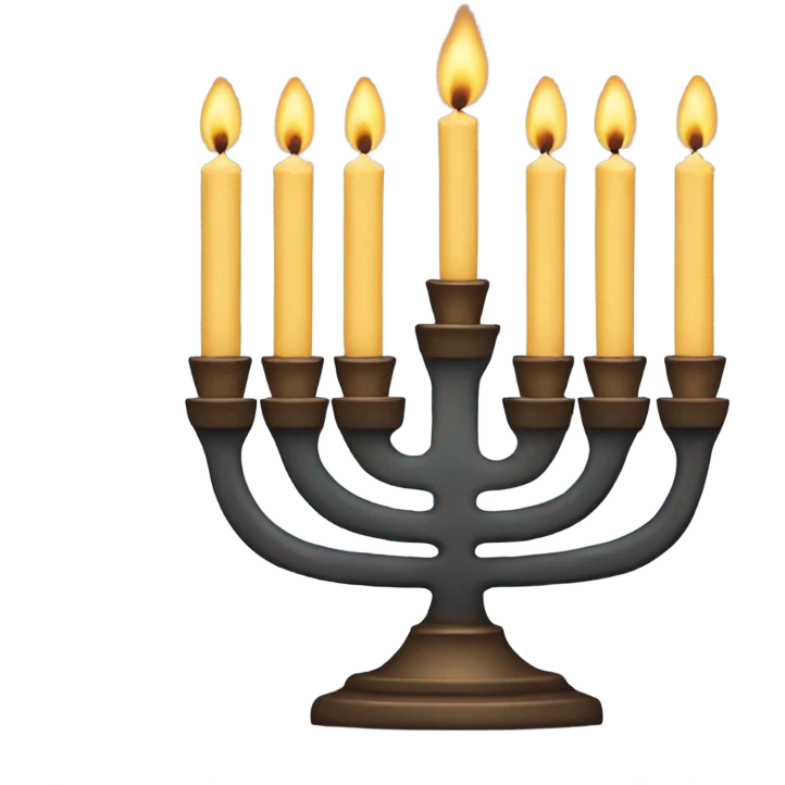 Menorah with 8 candles emoji
