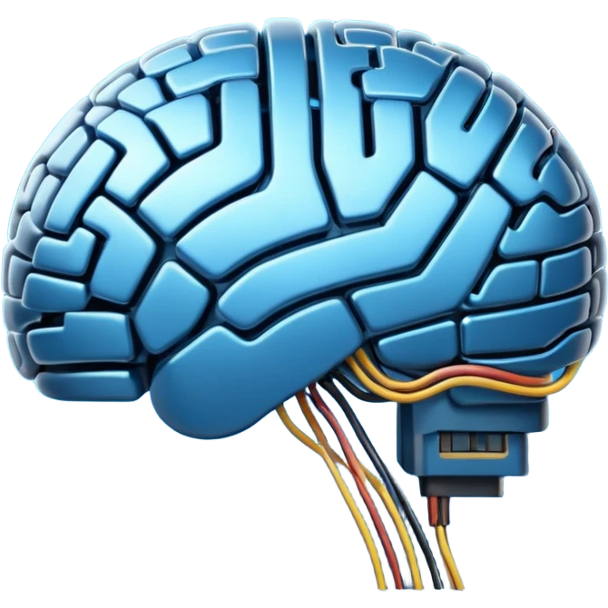 generate a realistic AI emoji based on an electronic brain emoji