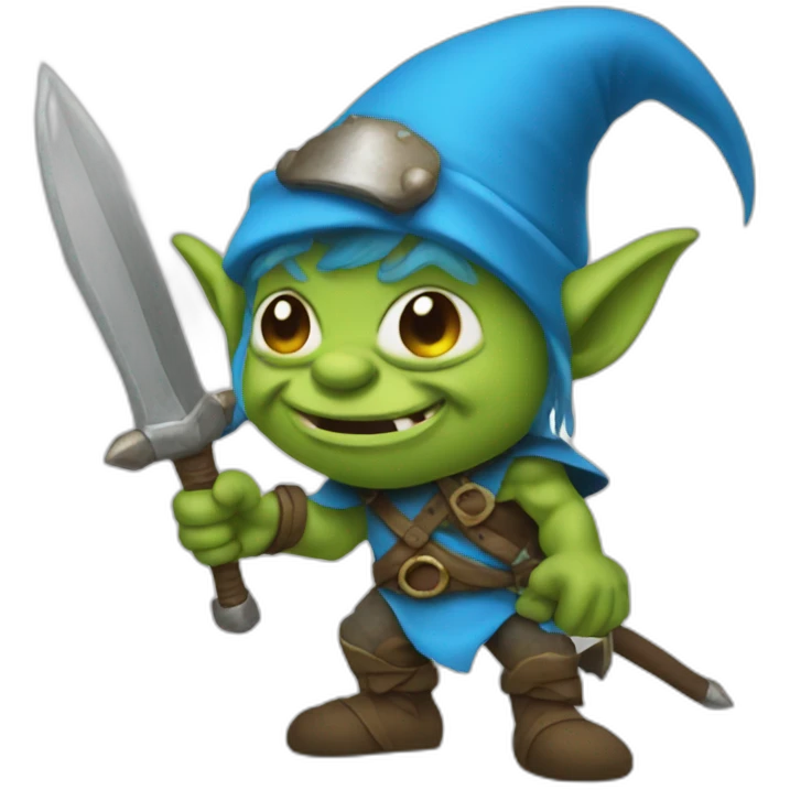 Goblin Smurf warrior emoji