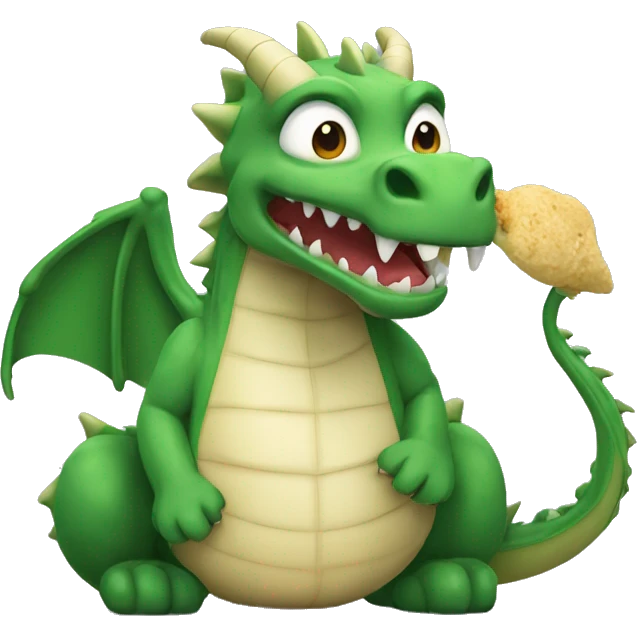 Un dragon qui mange emoji