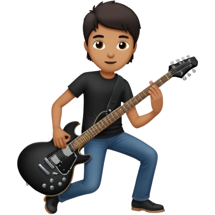 🙂 bu emojinin elinde eloktronik gitar olsun elektronik gitar siyah olsun emoji