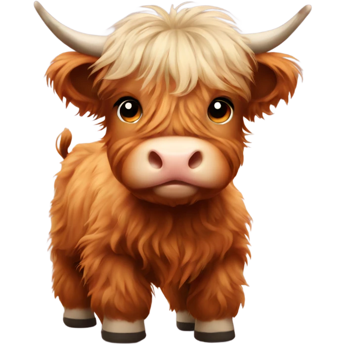 Baby Highland cow emoji