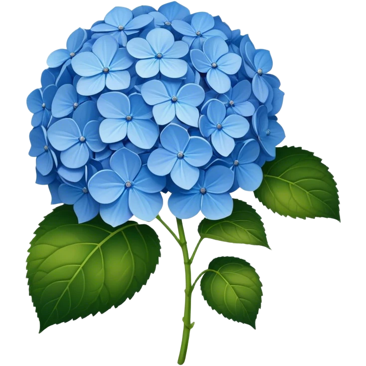 blue hydrangea emoji