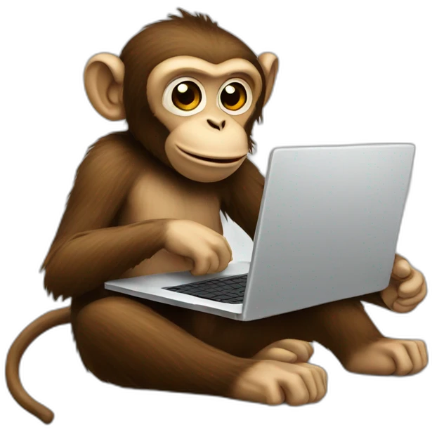 Monkey with a laptop emoji