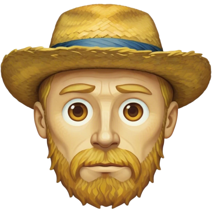 Cinematic Realistic Vincent van Gogh Portrait Emoji, depicted as the iconic artist with expressive brushstrokes and soulful eyes, rendered with rich textured detail and dynamic emotive lighting that captures his creative genius. emoji