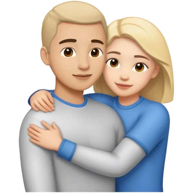 My girlfriend hugging me emoji