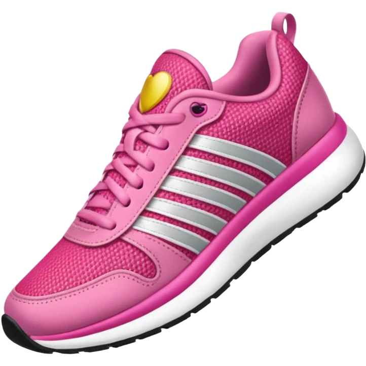 Tênis de corrida rosa emoji