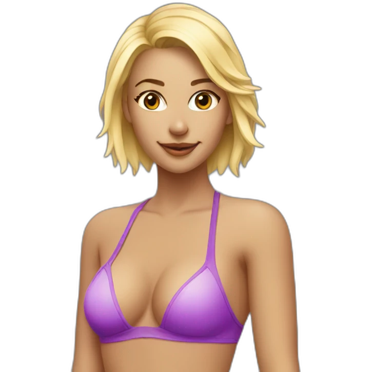 sexy blonde in swimsuit emoji