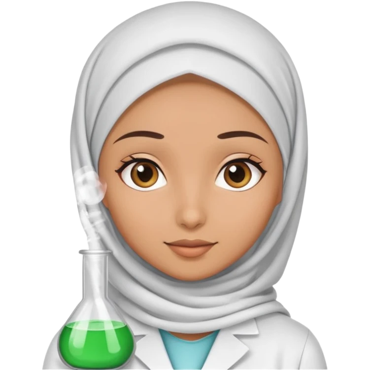 Girl chemist with a hijab emoji