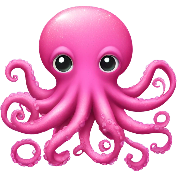Pink octopus with glitter  emoji