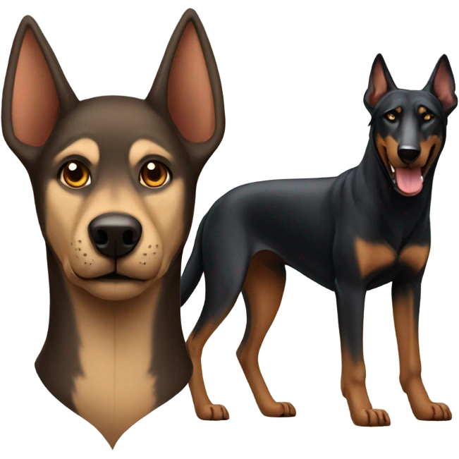 wolf and doberman emoji