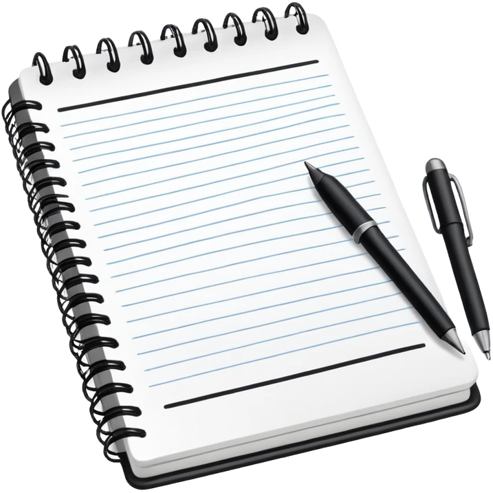 Notebook with pen emoji