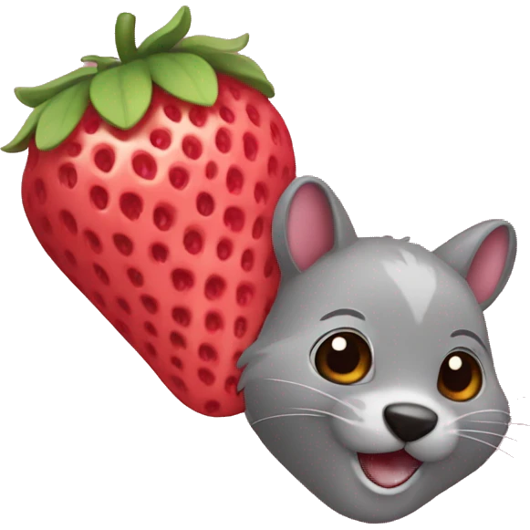 fresa y raton emoji