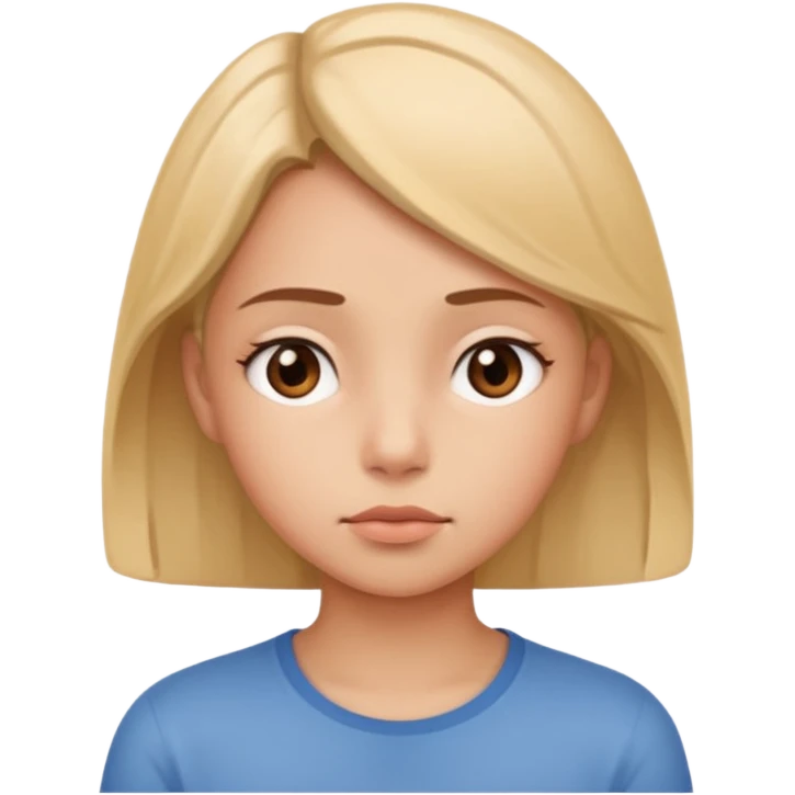 the girl thinks about several people emoji