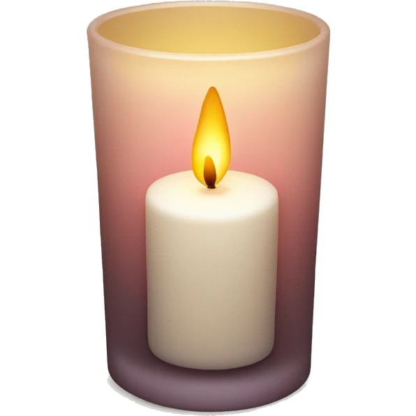 Candle in a powder-colored glass emoji