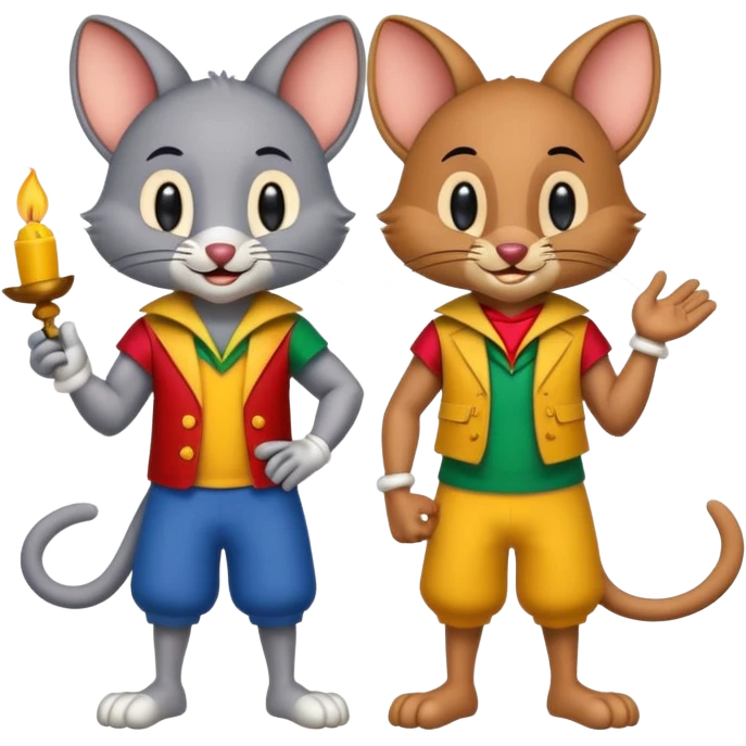  Tom and Jerry emoji com elementos da cultura do Pará, Brasil, sem texto emoji