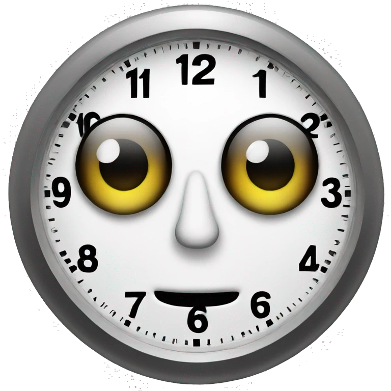 clock with eyes emoji