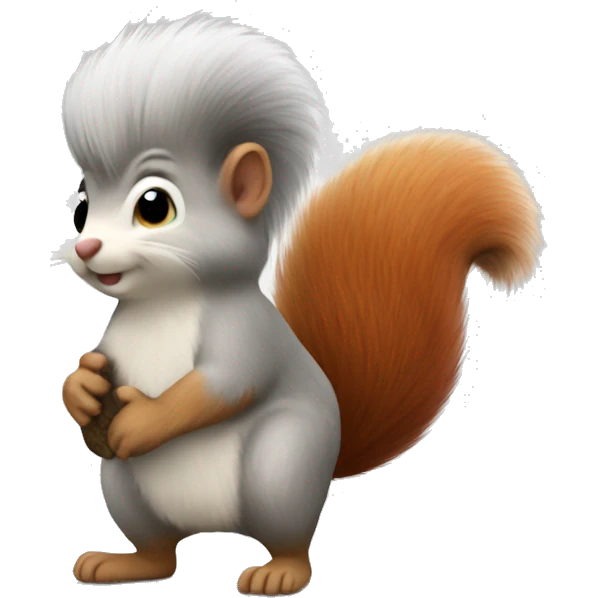 cute gnome squirrel tail emoji