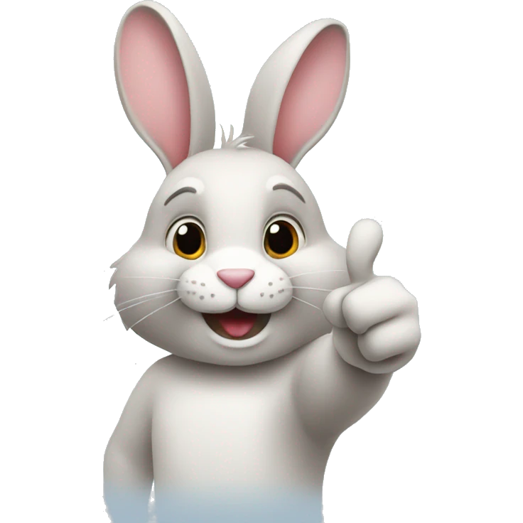 Rabbit with a thumbs up emoji