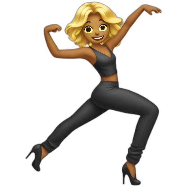 Dancing star with heels emoji