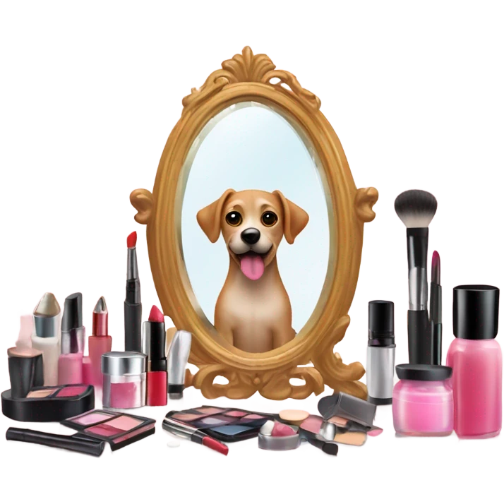 Dog doing makeup  emoji