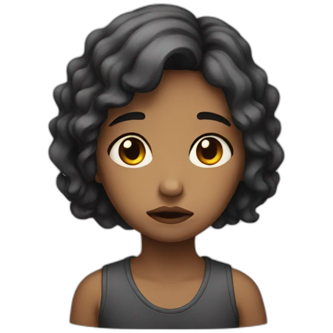 sad girl emoji