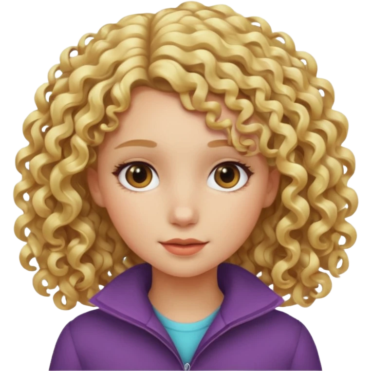 curly blonde hair girl emoji