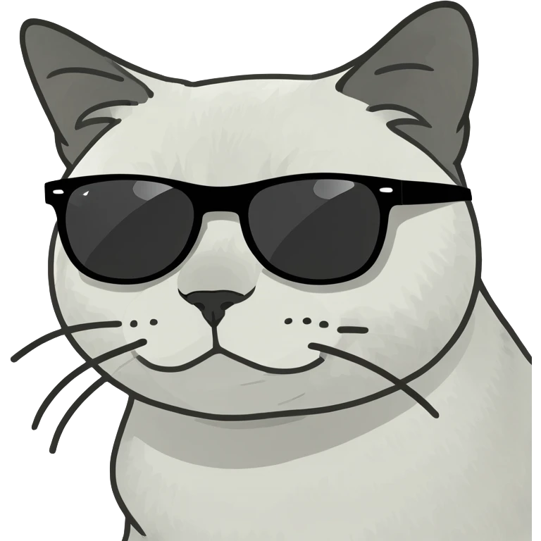 Cat with sunglasses emoji