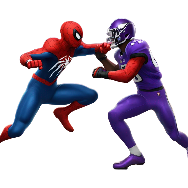 Spider-Man punching Lamar Jackson emoji