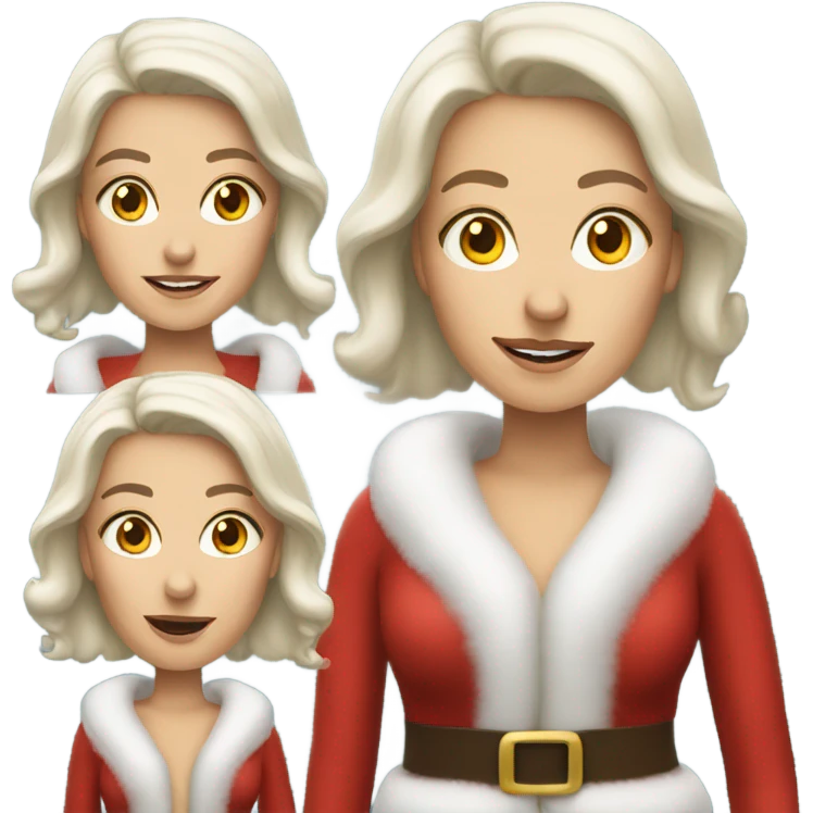 White woman as santa claus emoji