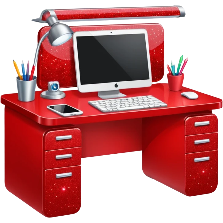 red glitter desk emoji