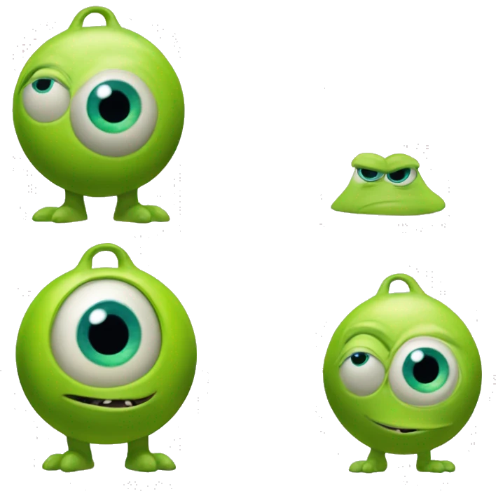 mike wazowski monsters inc with one eye full body emoji
