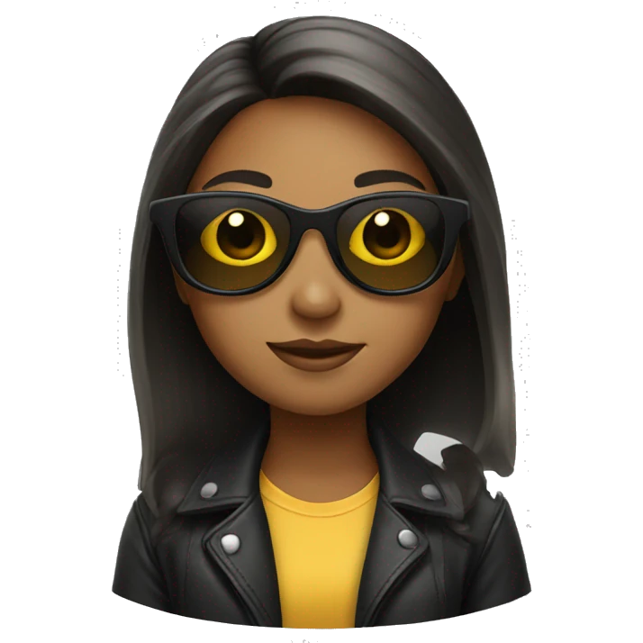 Girl with sunglass emoji