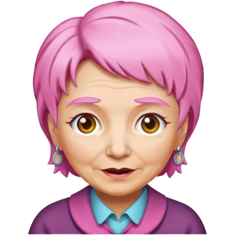 pink haired grandma emoji