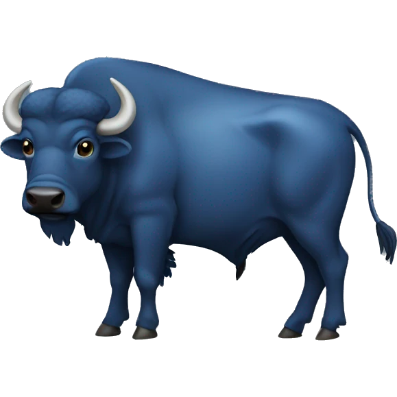 African Buffalo Blue emoji