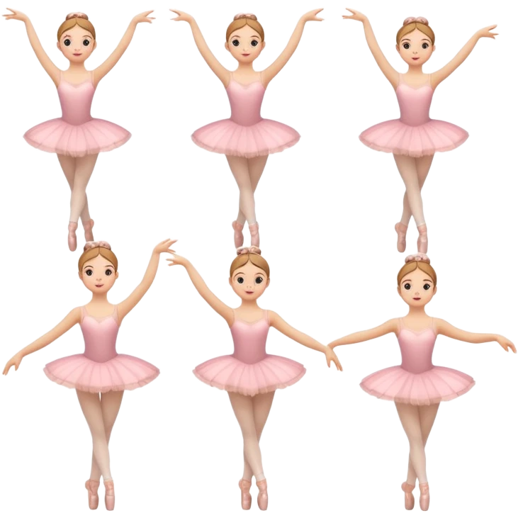 Make ballerina emojis full body in different dance positions  emoji