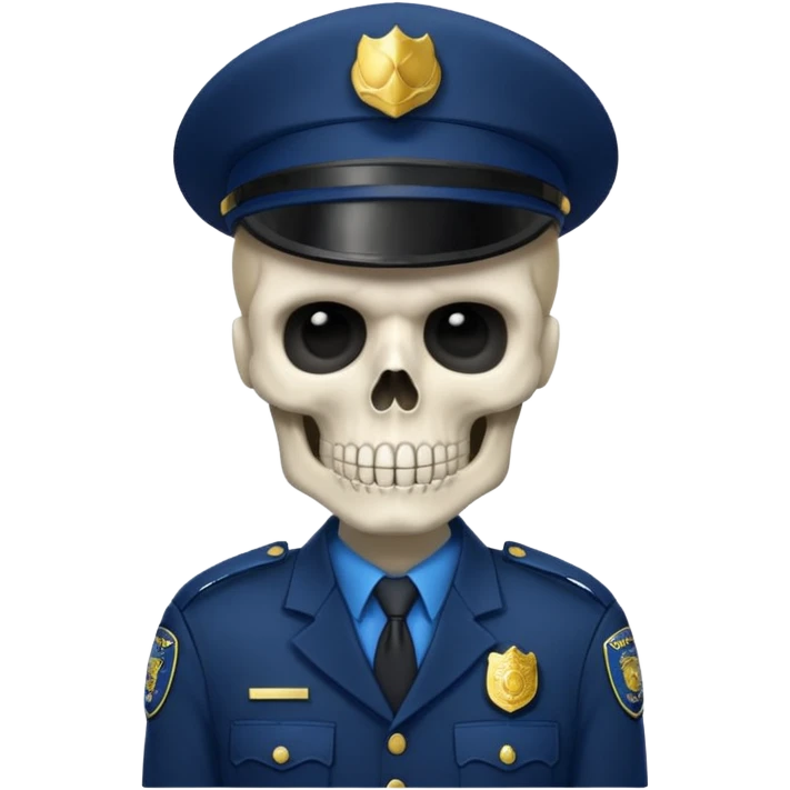 skeleton police emoji